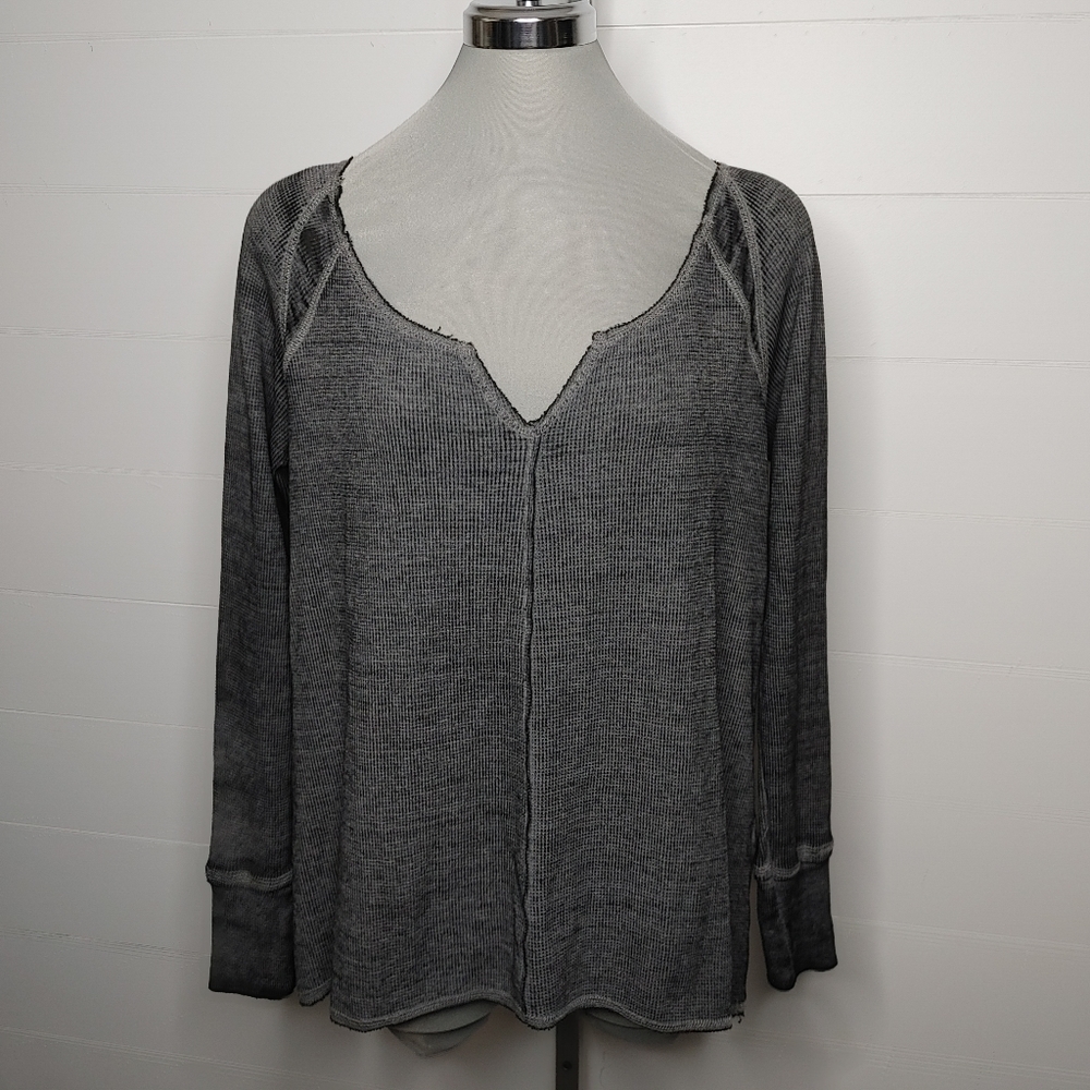 ROXY Waffle Knit Thermal Top Size M
